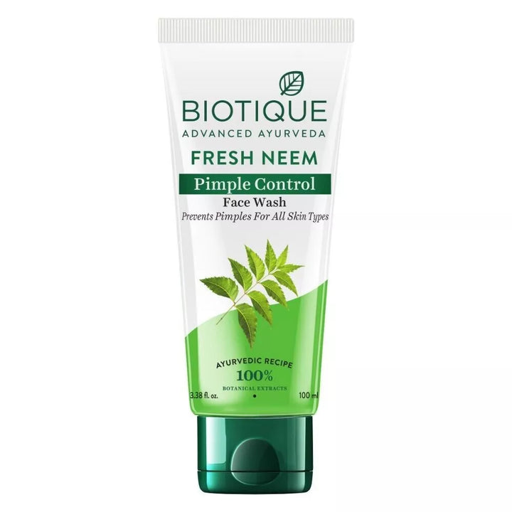Biotique Fresh Neem Pimple Cnt Face Wash 100ml - House of Ateeq