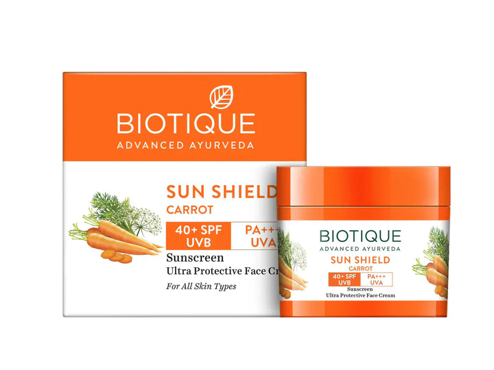 Biotique SunShield Carrot 40+SPF Snscrn 50gm - House of Ateeq