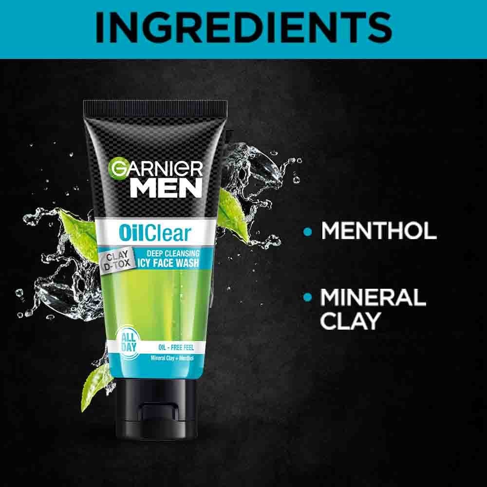 Facewash with mineral clay and menthol