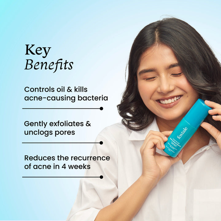 Foxtale Acne Control Cleanser With Salicylic Acid Controls Oil Production and Kills Acne-Causing Bacteria, 100ml2