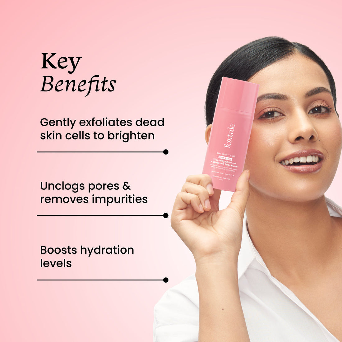 Foxtale Purify & Glow Cleanser + Mask Purifying Cleanser Doubles as an Exfoliating Glow Facial, 100ml2