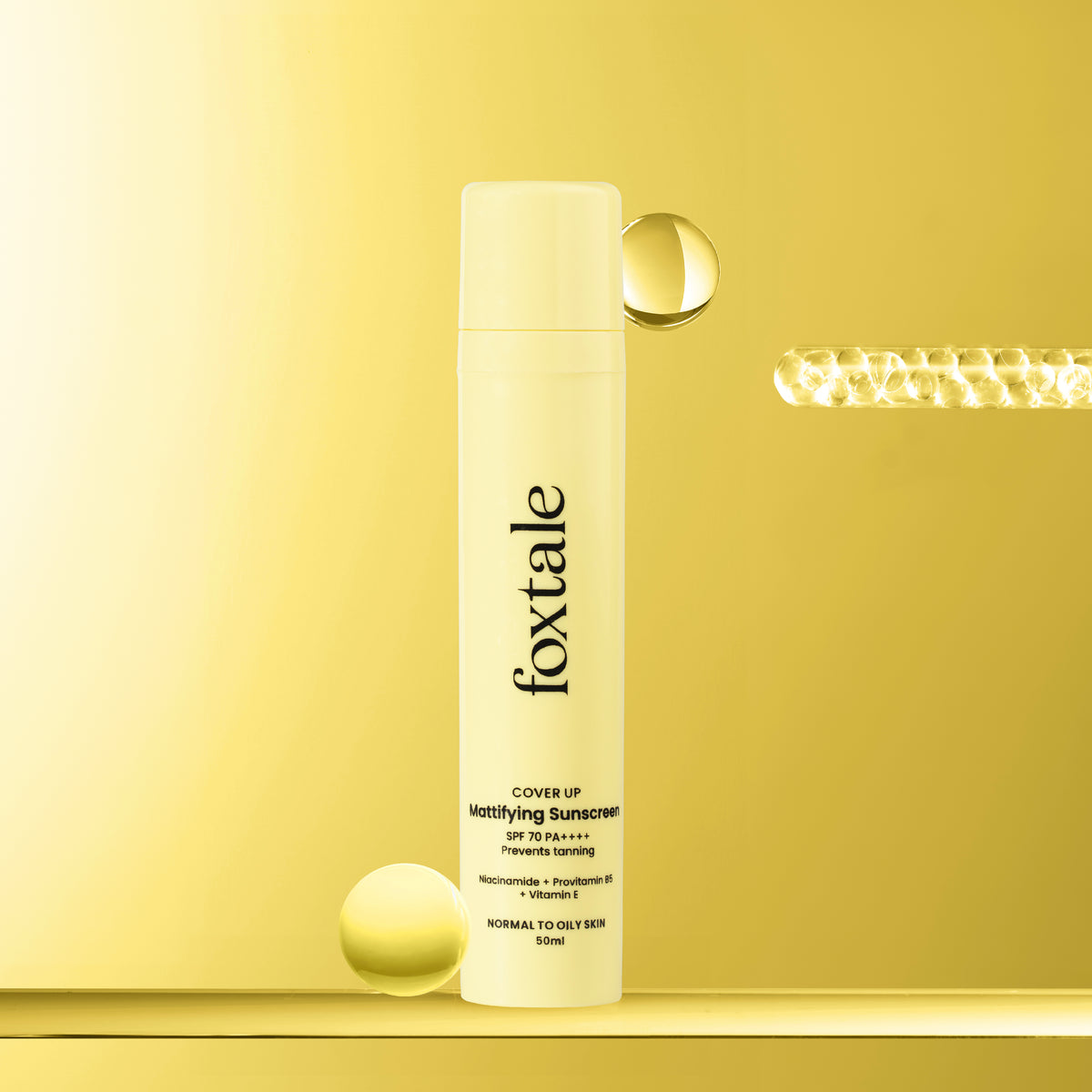 Foxtale SPF 70 Matte Finish Sunscreen Provides UV Protection and Brightens Skin, 50ml