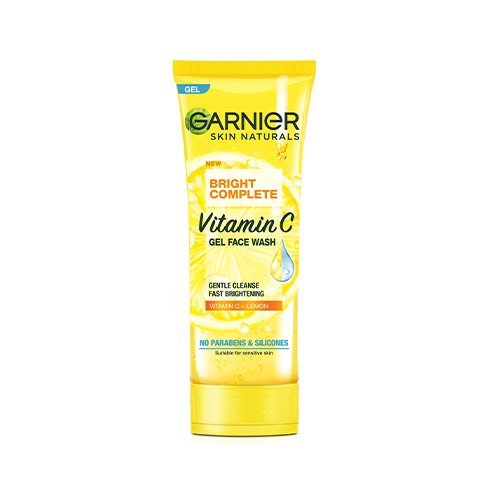 Garnier Bright Complete Vitamin C Gel Facewash 100g Tube Front View