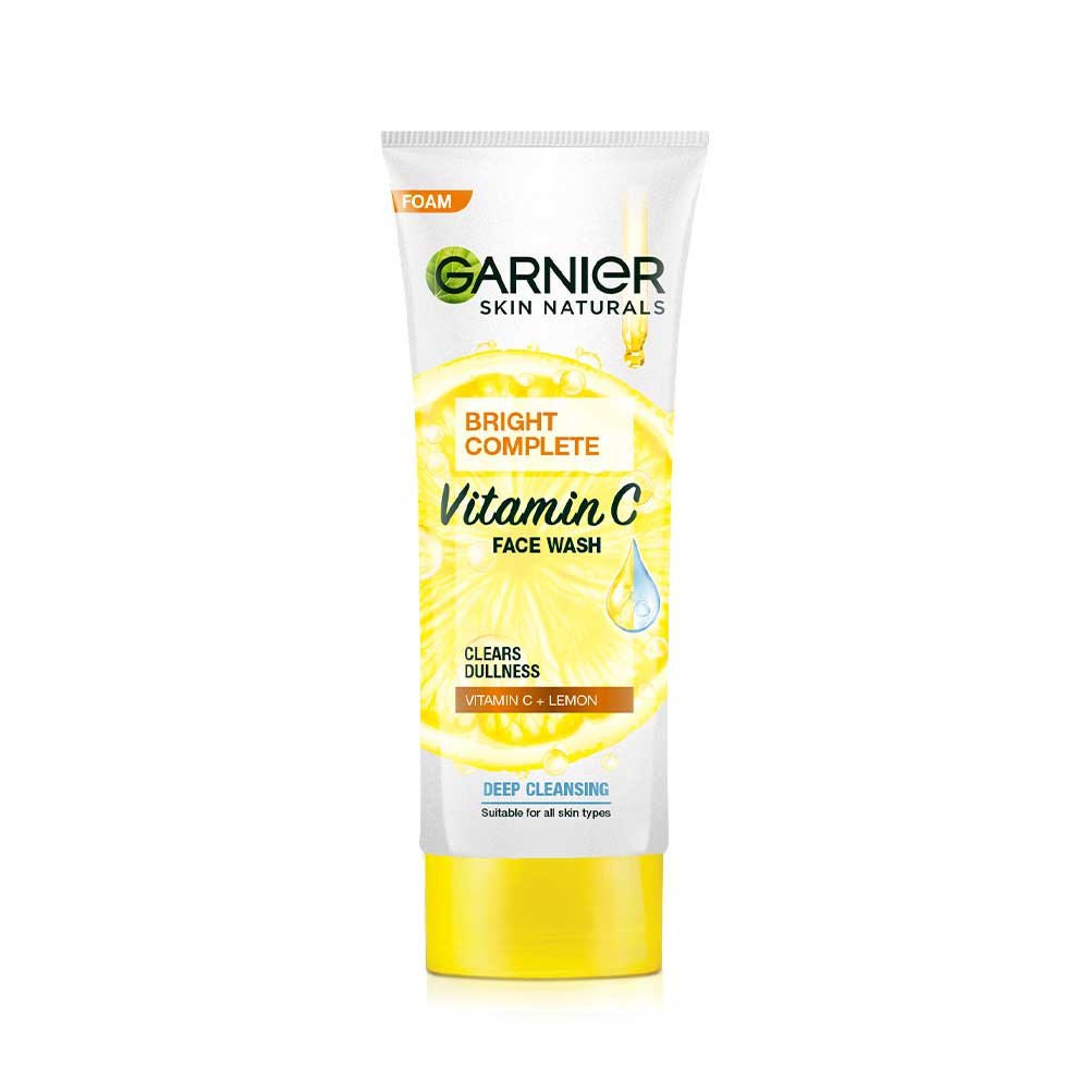 Garnier Bright Complete Vitamin C Facewash, 50g – Daily Brightening Cleanser