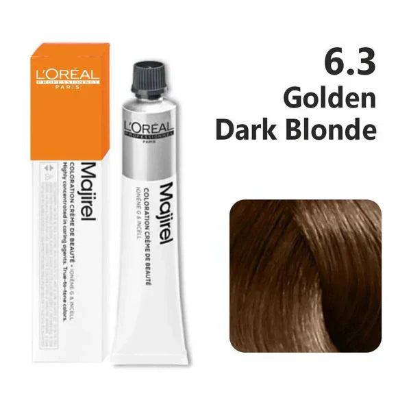 L'Oreal  Professionnel Paris - Majirel - 6.3 (Golden Dark Blonde) - Mix 1:1.5 - (49.5g) - House of Ateeq