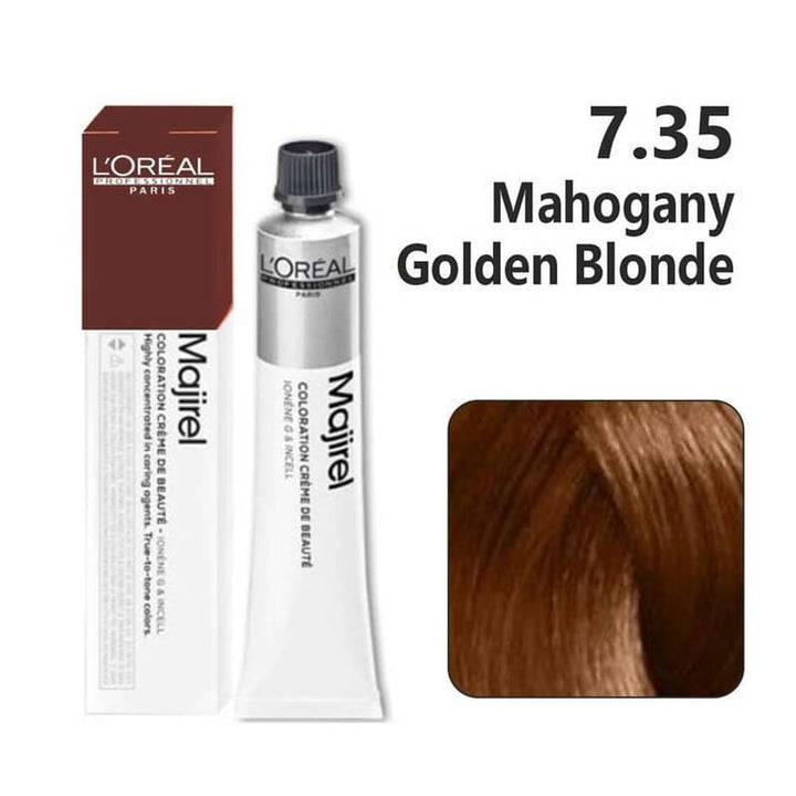 L'Oreal  Professionnel Paris - Majirel - 7.35 (Mahogany Golden Blonde) - Mix 1:1.5 - (49.5g) - House of Ateeq