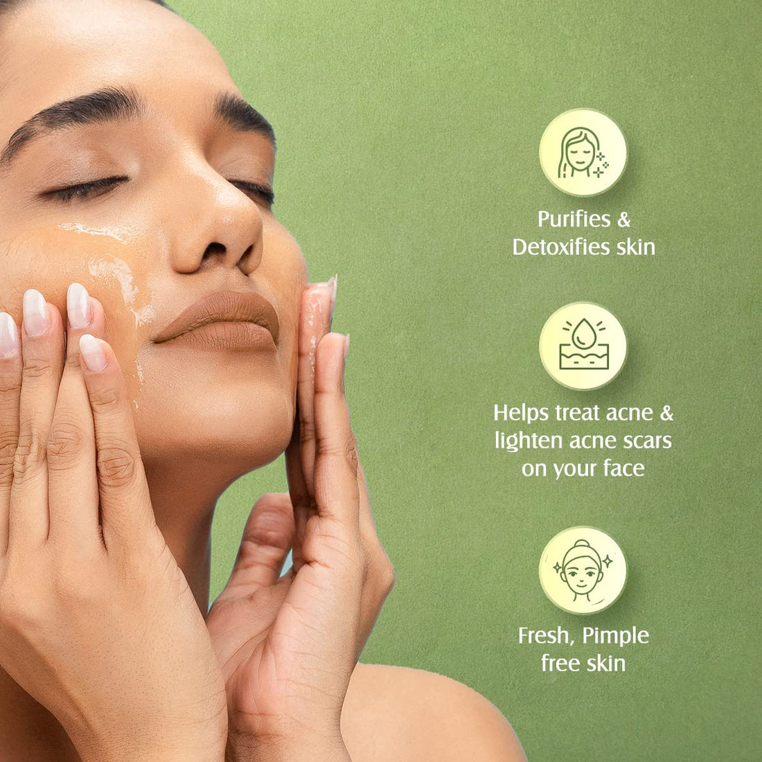 Lotus Herbals Neem & Clove Purifying Face Wash with Active Neem Slices, 80g