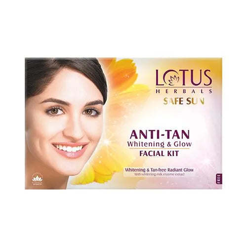 Lotus Herbals Safe Sun Anti-Tan Whitening & Glow Facial Kit - House of Ateeq