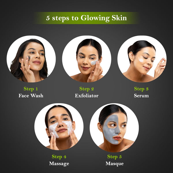 Lotus Herbals WhiteGlow Activated Charcoal Brightening Facial kit- Small