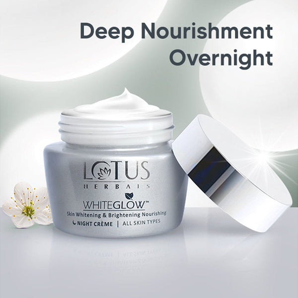 Lotus Herbals WhiteGlow Skin Brightening & Nourishing Night Cream, 15g