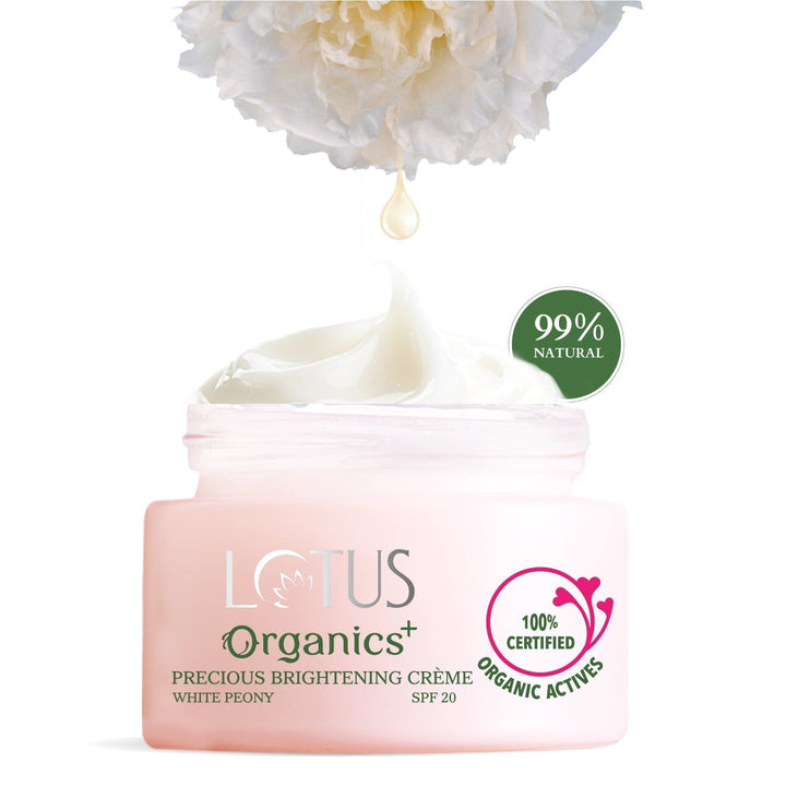 Lotus Organics+ Precious Brightening Crème SPF 20, 30g – Brighten & Protect Skin