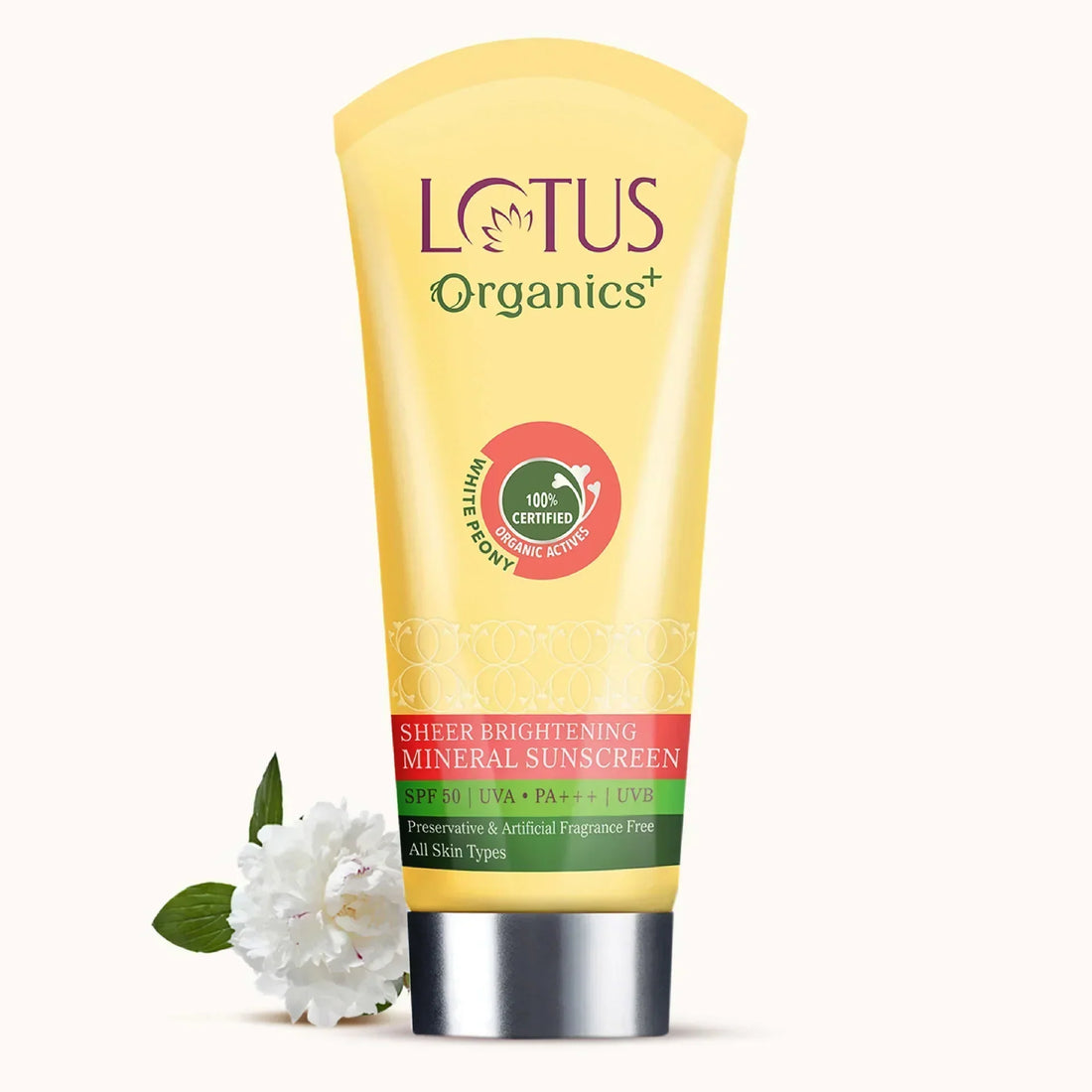 LOTUS ORG Sheer Brightening Mineral Sunscreen SPF50 50g - House of Ateeq