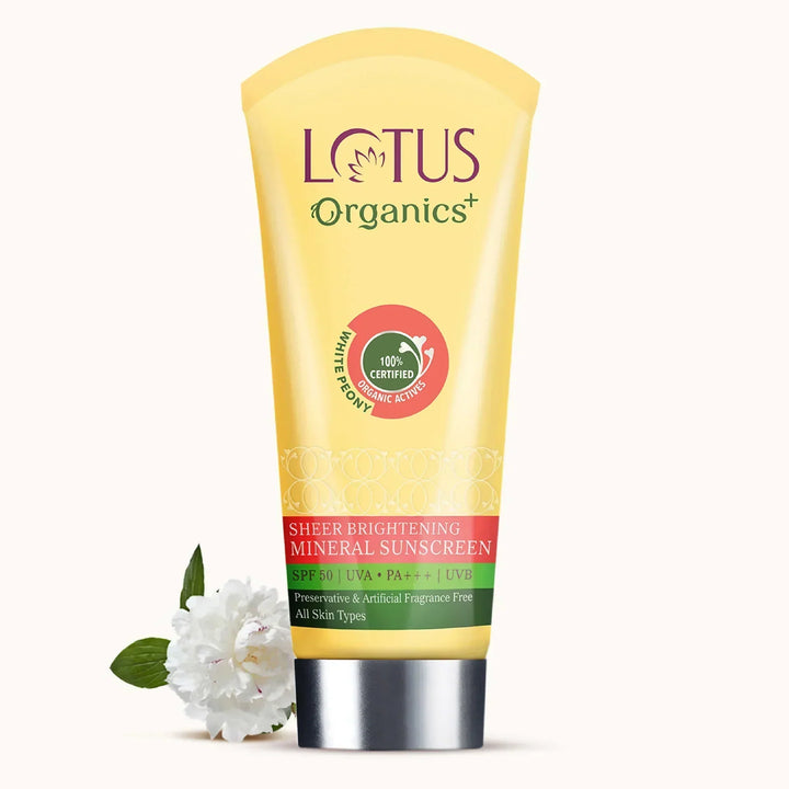 LOTUS ORG Sheer Brightening Mineral Sunscreen SPF50 50g - House of Ateeq