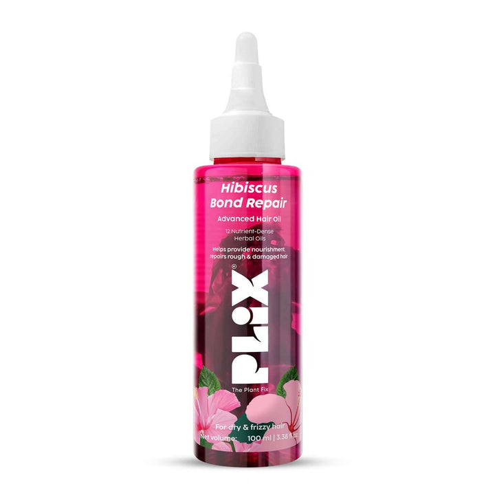 Plix Hibiscus Bond Repair Advanced Hair Oil | For Targeted Repair of Rough & Damaged Hair, 100ml