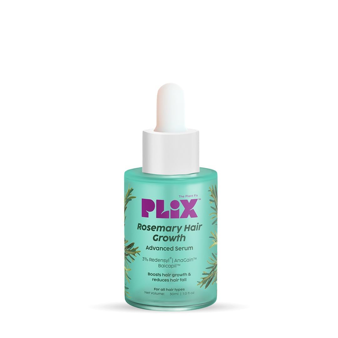 Plix Rosemary Advanced Hair Growth Serum | Reduces Hair Fall & Promotes Hair Growth, 30ml