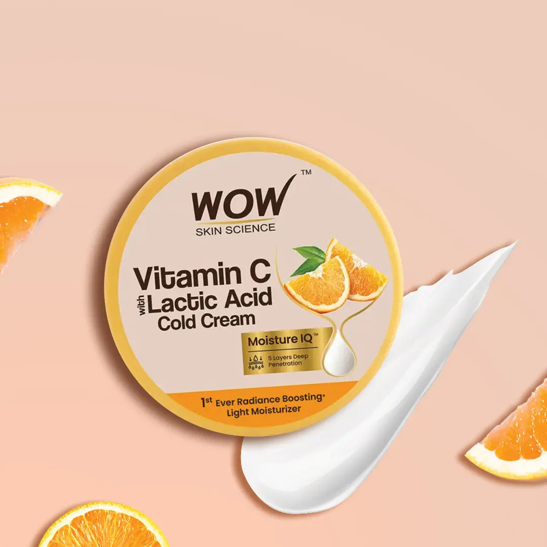 Texture close-up of Wow Vitamin C Lactic Acid Cold Cream