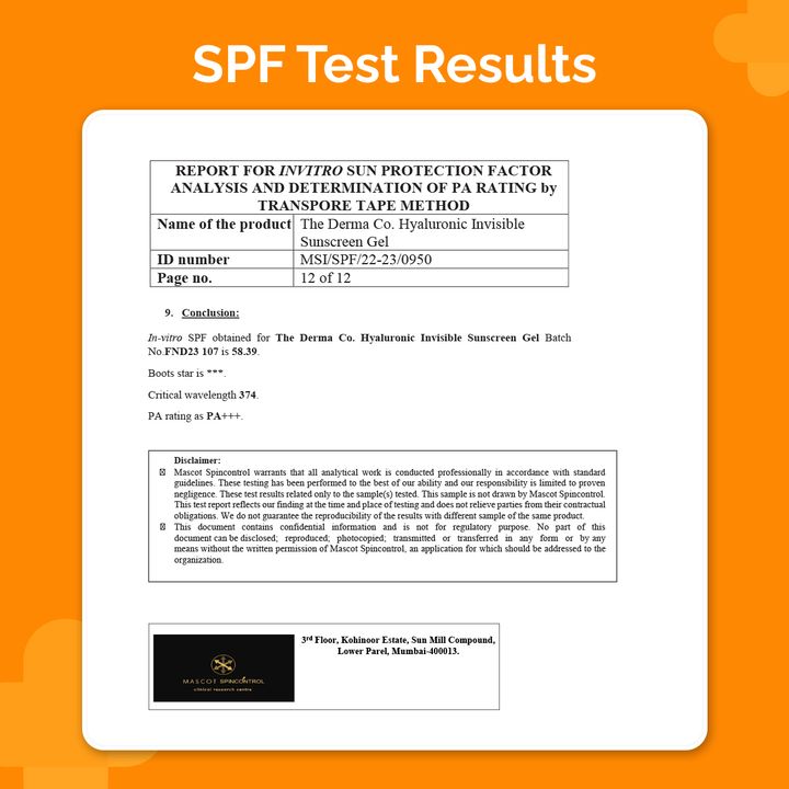 The Derma Co. The Derma Co. Hyaluronic Invisible Sunscreen Gel, 50g