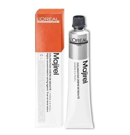 Tube of L'Oreal Professionnel Paris Majirel 4.45 Mahogany Copper Brown 49.5 g