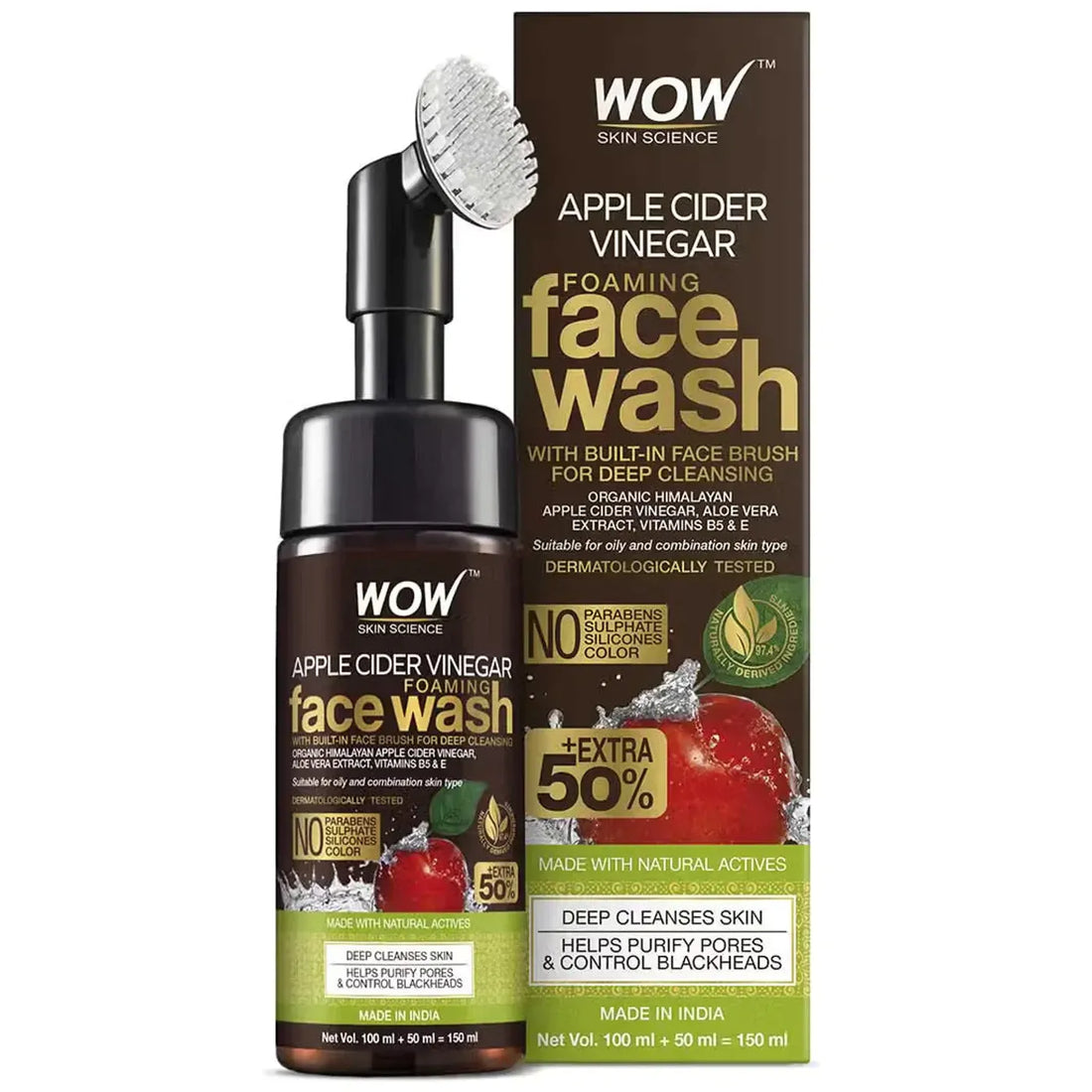Wow Apple Cider Vinegar Face Wash, 100ml - House of Ateeq
